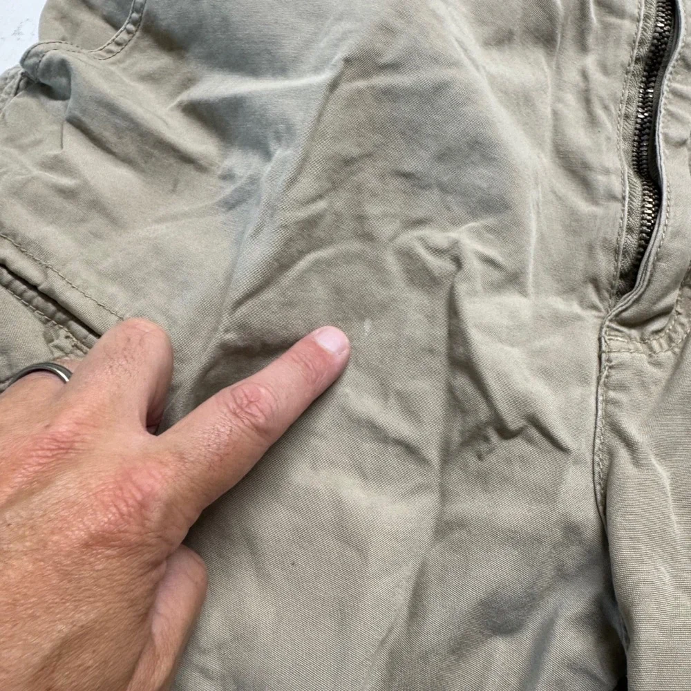 Vtg Aeropostale Cargo Shorts Mens 36 Tan A87 Utility Cotton Adjustable Hem